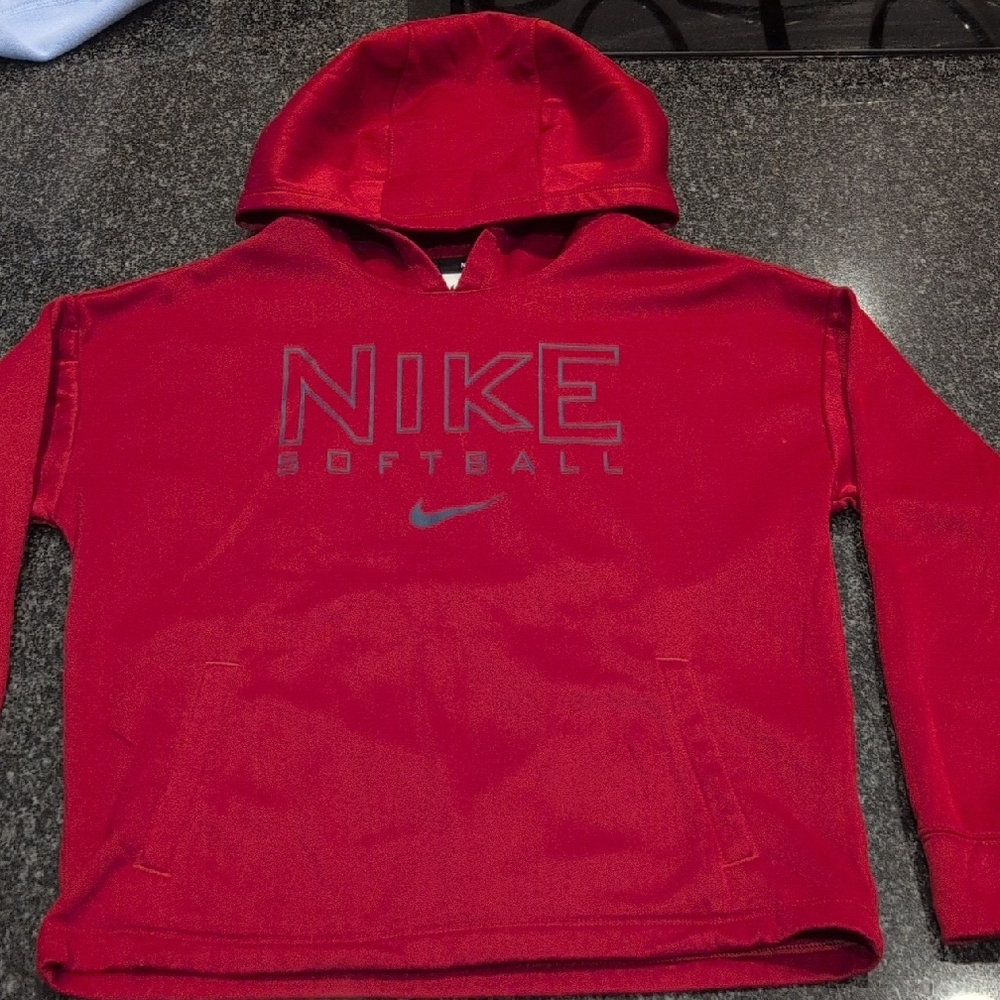 Nike Kids Red Softball Hoodie